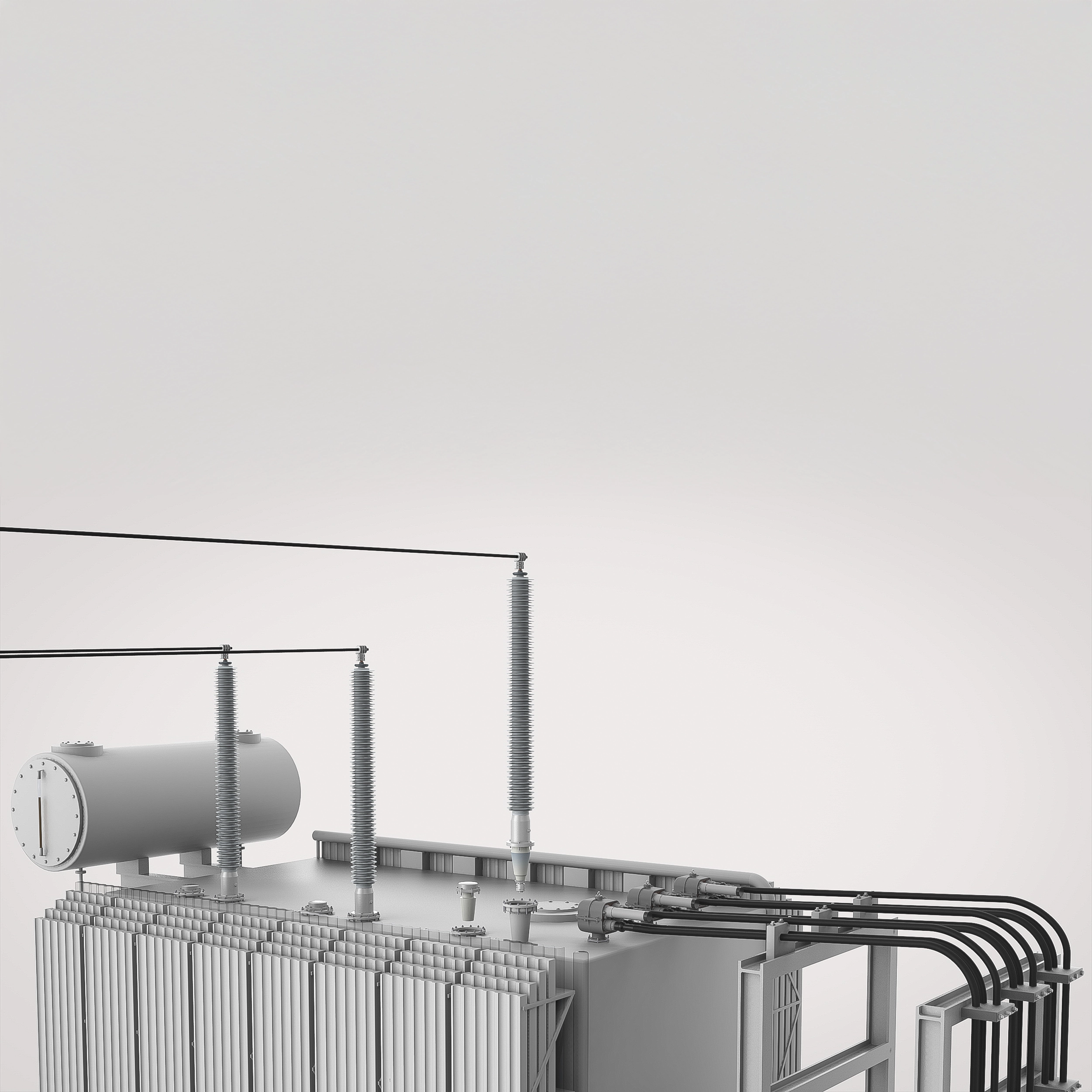 Damit ausgerüstete Leistungstransformatoren sind flexibel nutzbar und einfach zu transportieren, sodass sie als Notfalltransformatoren eingesetzt werden können. 