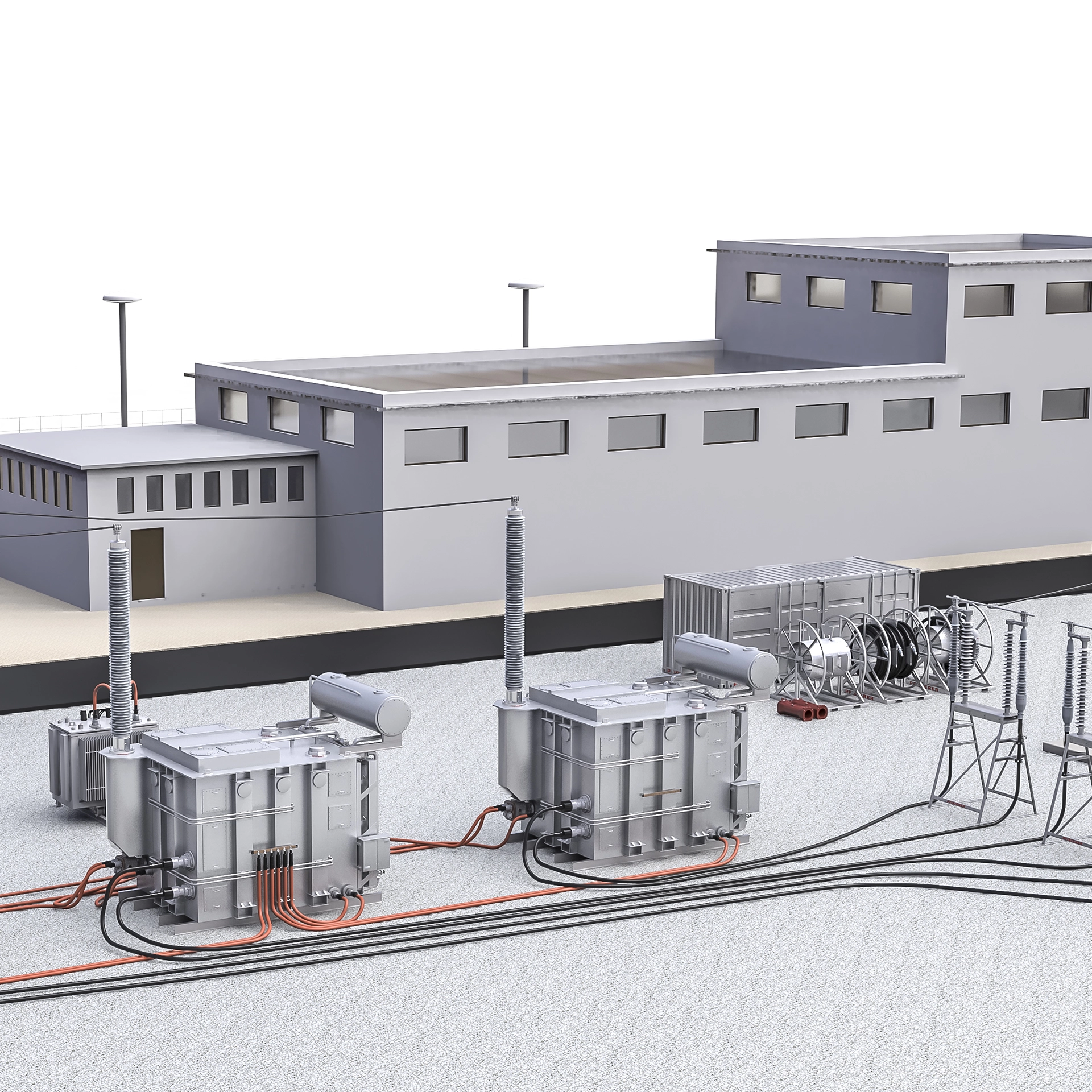 Mobile Notfalltransformatoren sind dank des steckbaren Connex-Anschluss-Systems von PFISTERER einfach zu transportieren und schnell einsatzbereit.