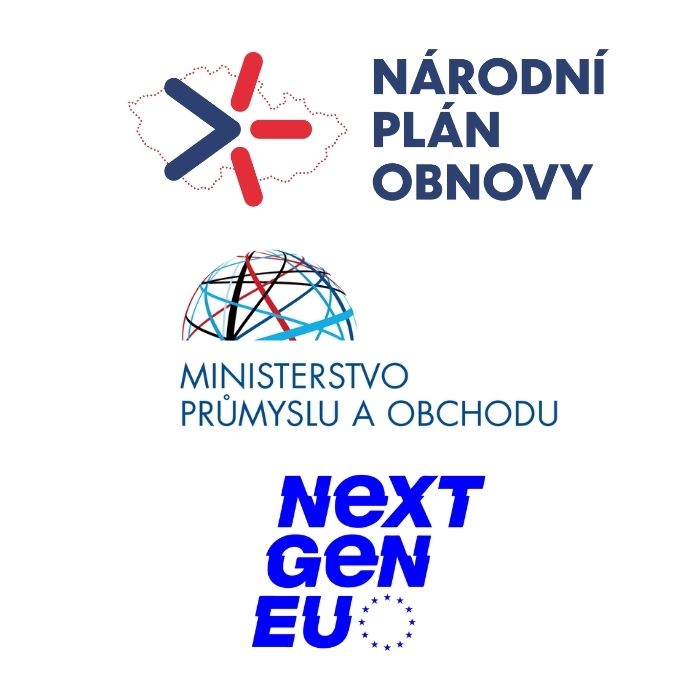 Quadratisches Layout von 3 Logos