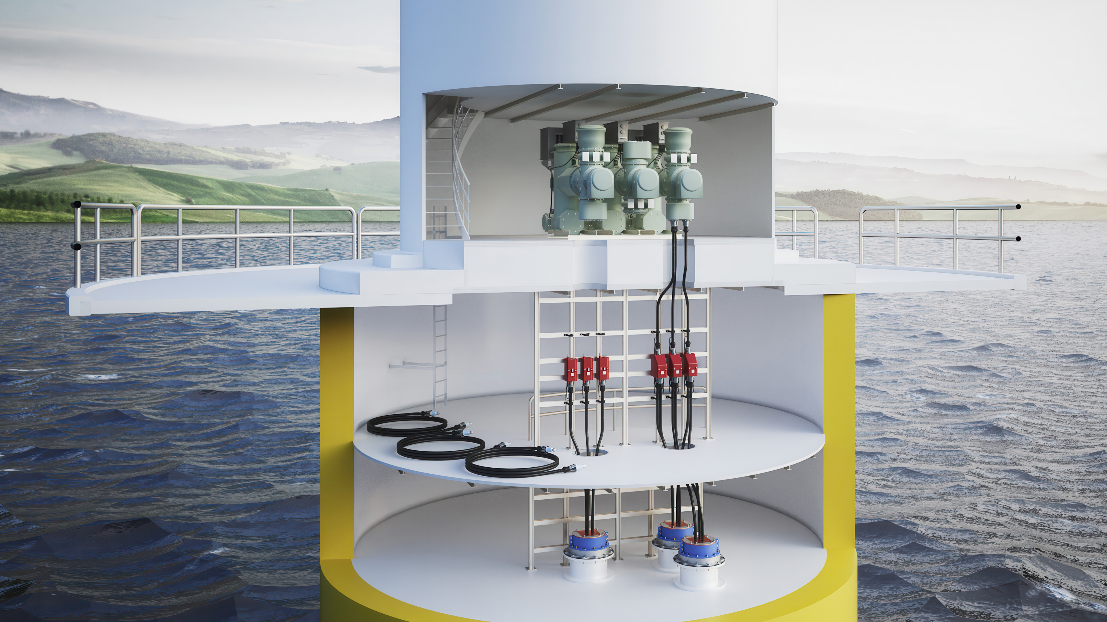 PFISTERER Offshore Windpark im Querschnitt